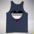 Asexual Pride Pixel Heart Premium Tank Top - Navy